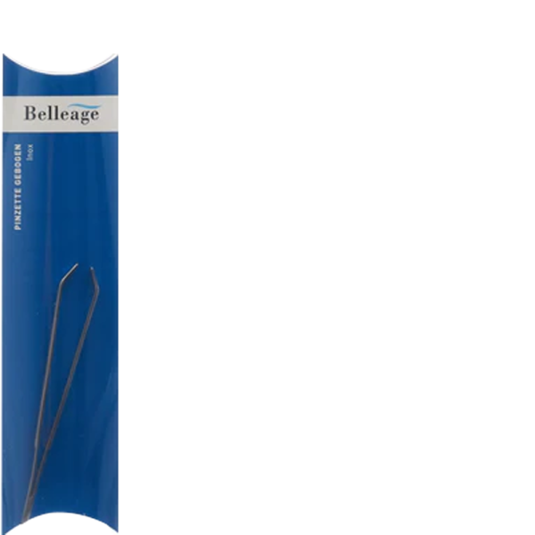 BELLEAGE Pinzette gebogen Inox